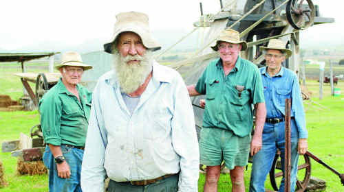 Richard Wheeldon, Denis Ryan and Ian Sutton help Mick Bradford (front) set up for tomorrow’s heavy horse day. Richard Wheeldon, Denis Ryan and Ian Sutton help Mick Bradford (front) set up for tomorrow’s heavy horse day.